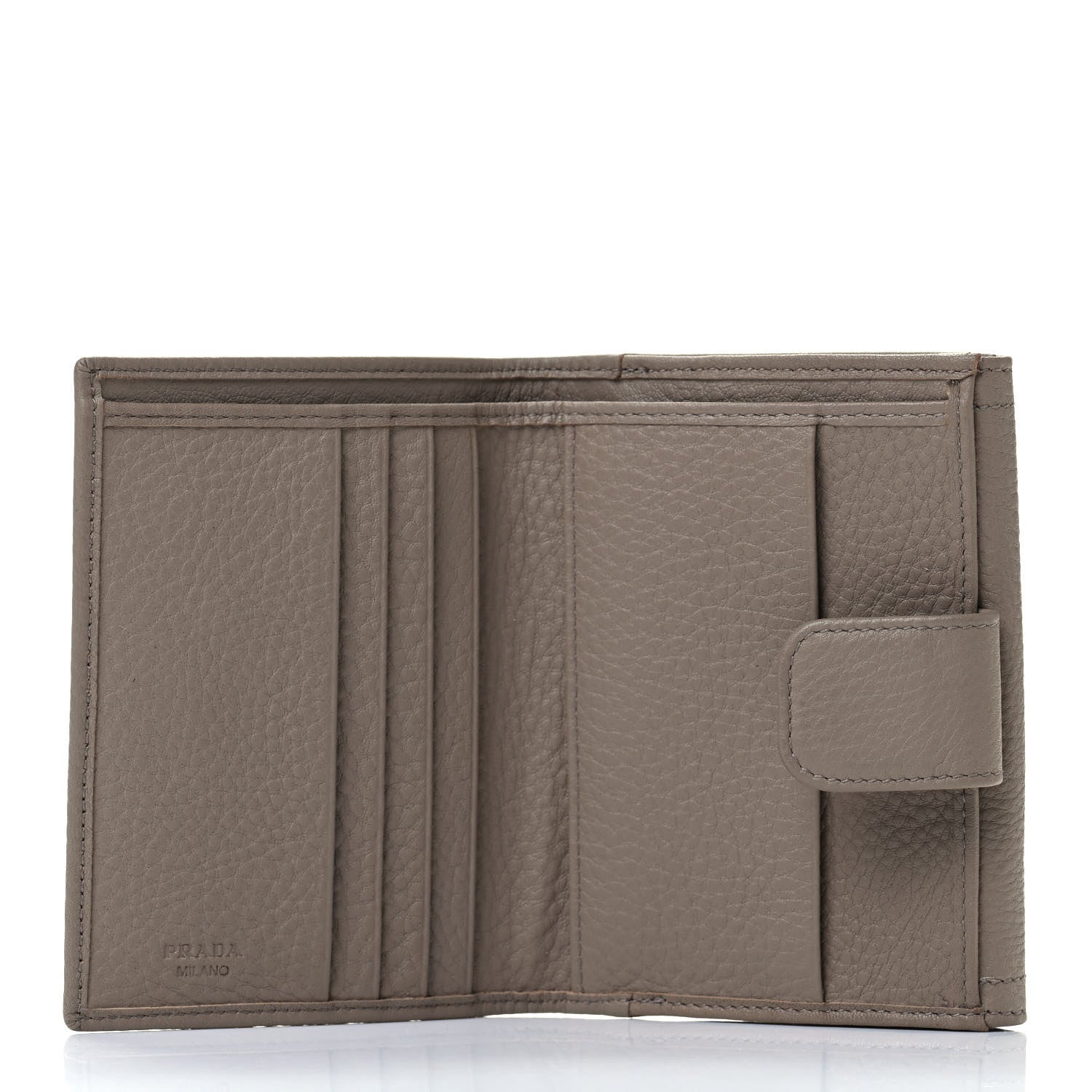 Prada Vitello Daino Bi-Fold Wallet Visone 5 of 7