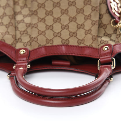 Gucci Monogram Medium Sukey Tote Dark Red 10 of 20