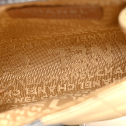 Chanel Metallic Lambskin Square Quilted Wristlet Clutch Gold Silver 5 of 10