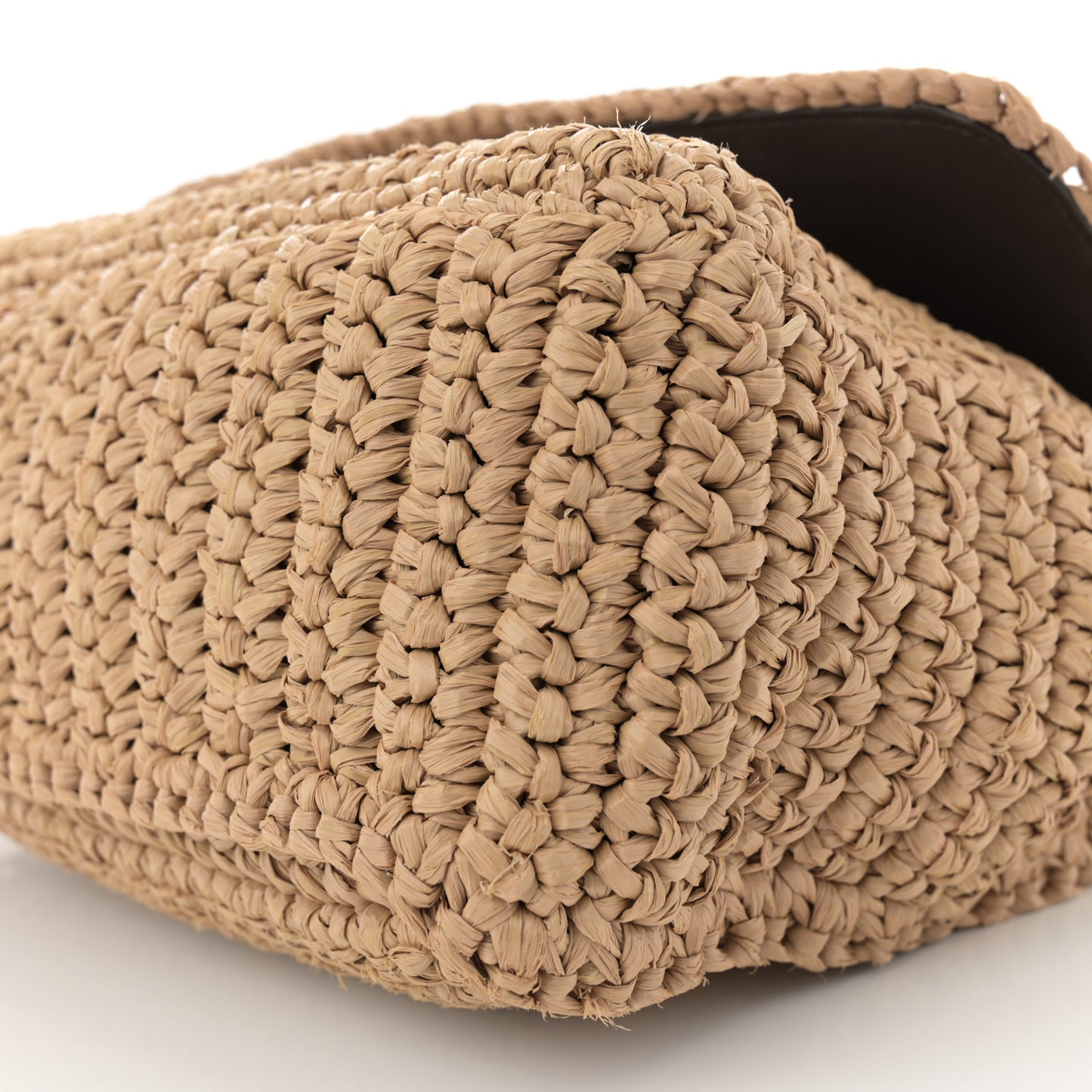 Raffia Calfskin Monogram Medium Niki Chain Satchel Natural