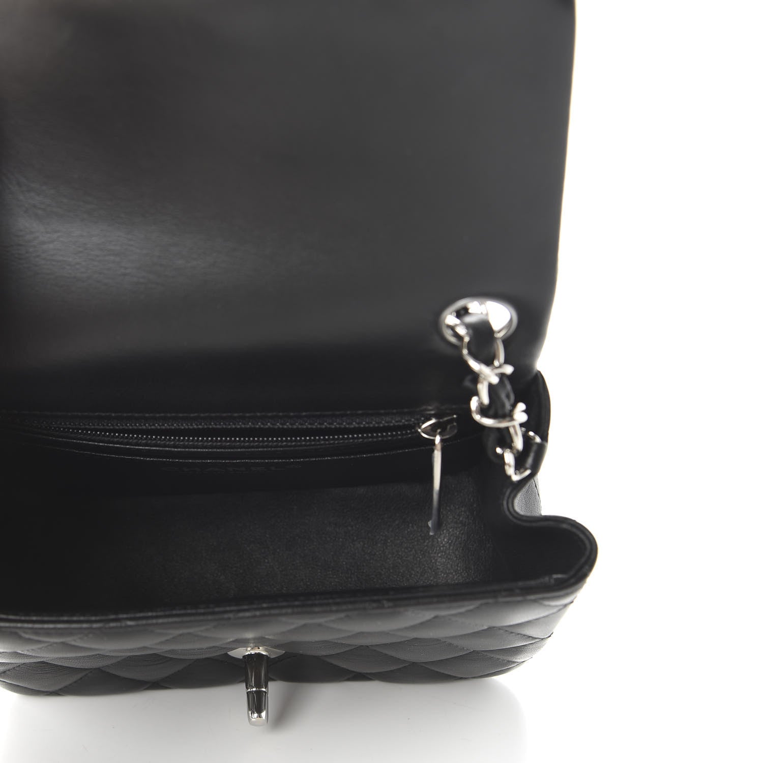 Chanel Lambskin Quilted Mini Square Flap Black 5 of 11