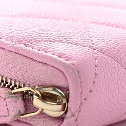 Chanel Caviar Quilted Large Gusset Zip Around Wallet Light Pink 12 of 13