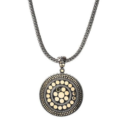 John Hardy Sterling Silver 18K Yellow Gold Dot Enhancer Pendant Necklace 1 of 4
