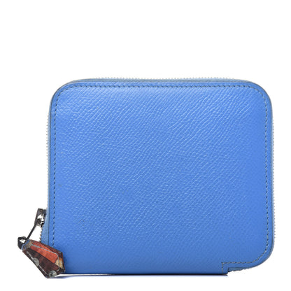Hermes Epsom Silk'In Compact Wallet Bleu Paradis 1 of 19