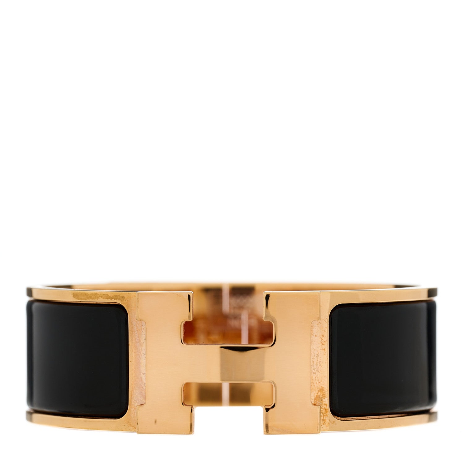 Hermes Enamel Wide Clic Clac H Bracelet PM Black 1 of 3