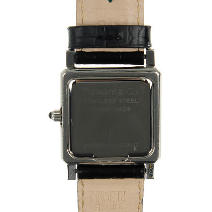 Tiffany Stainless Steel Alligator 24mm Atlas Square Quartz Watch 9 of 11
