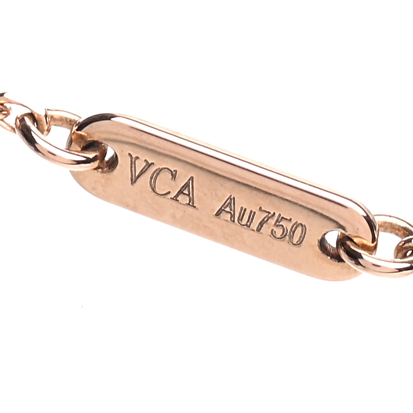 18K Rose Gold Carnelian Sweet Alhambra Pendant Necklace