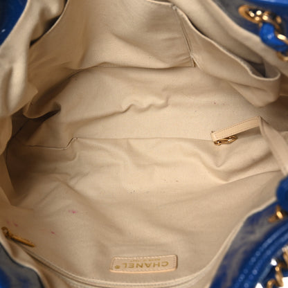 Chanel Patent Puzzle Tote Electric Blue 5 of 11