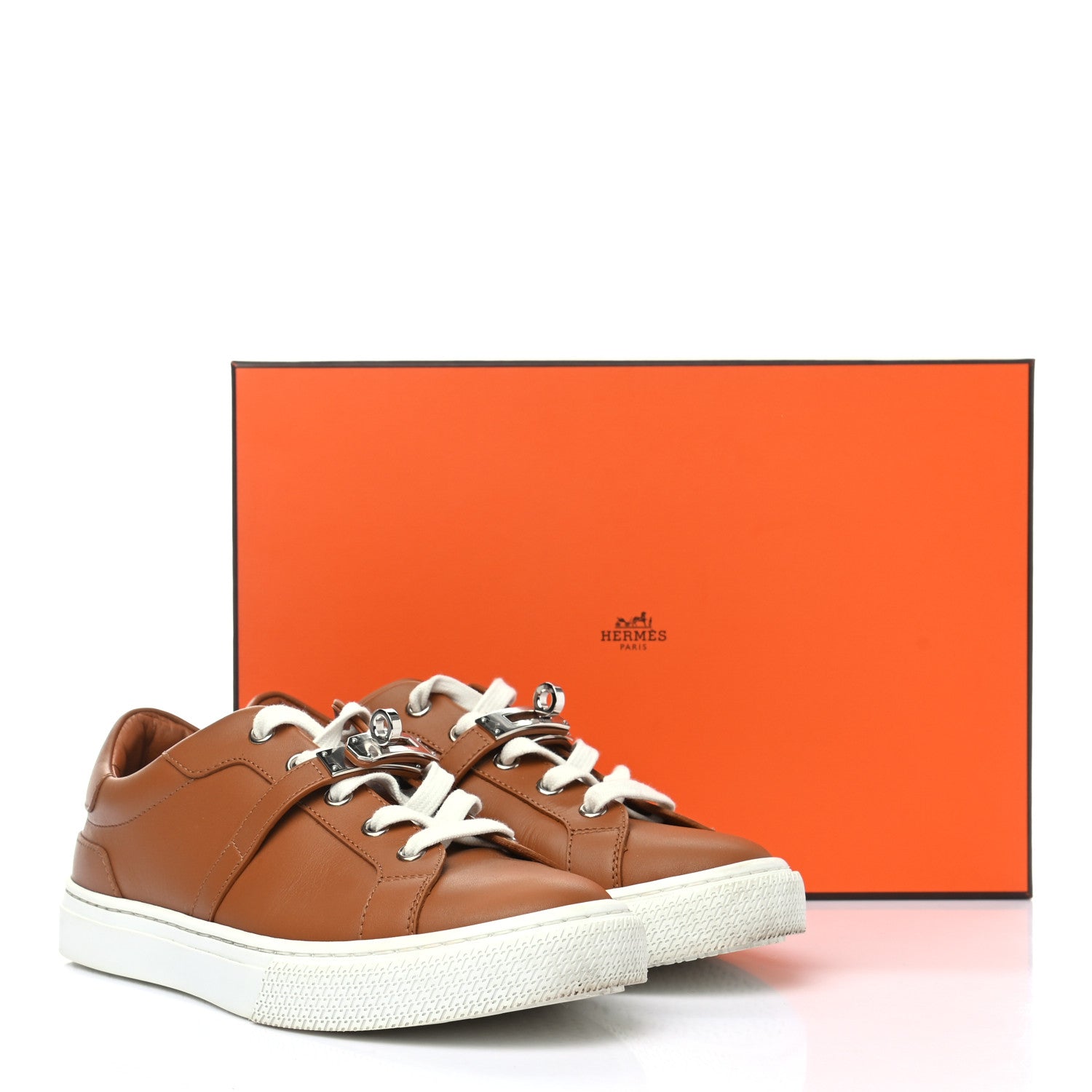 Hermes Calfskin Day Sneakers 36.5 Naturel 10 of 10