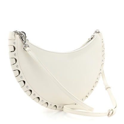 Alaia Lambskin Studded Chain Demi Lune Bag Ivory 3 of 8