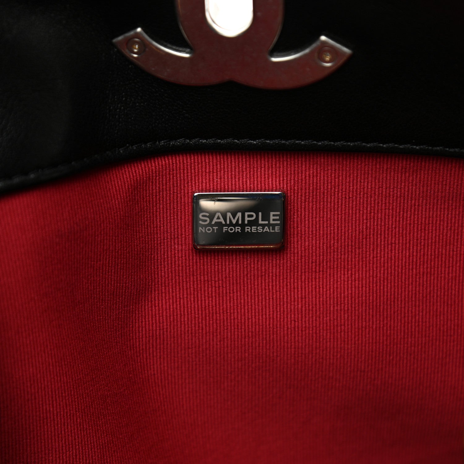 Chanel Lambskin Quilted Chanel 19 East West Shopping Bag Black 6 of 10