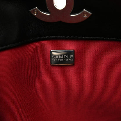 Chanel Lambskin Quilted Chanel 19 East West Shopping Bag Black 6 of 10