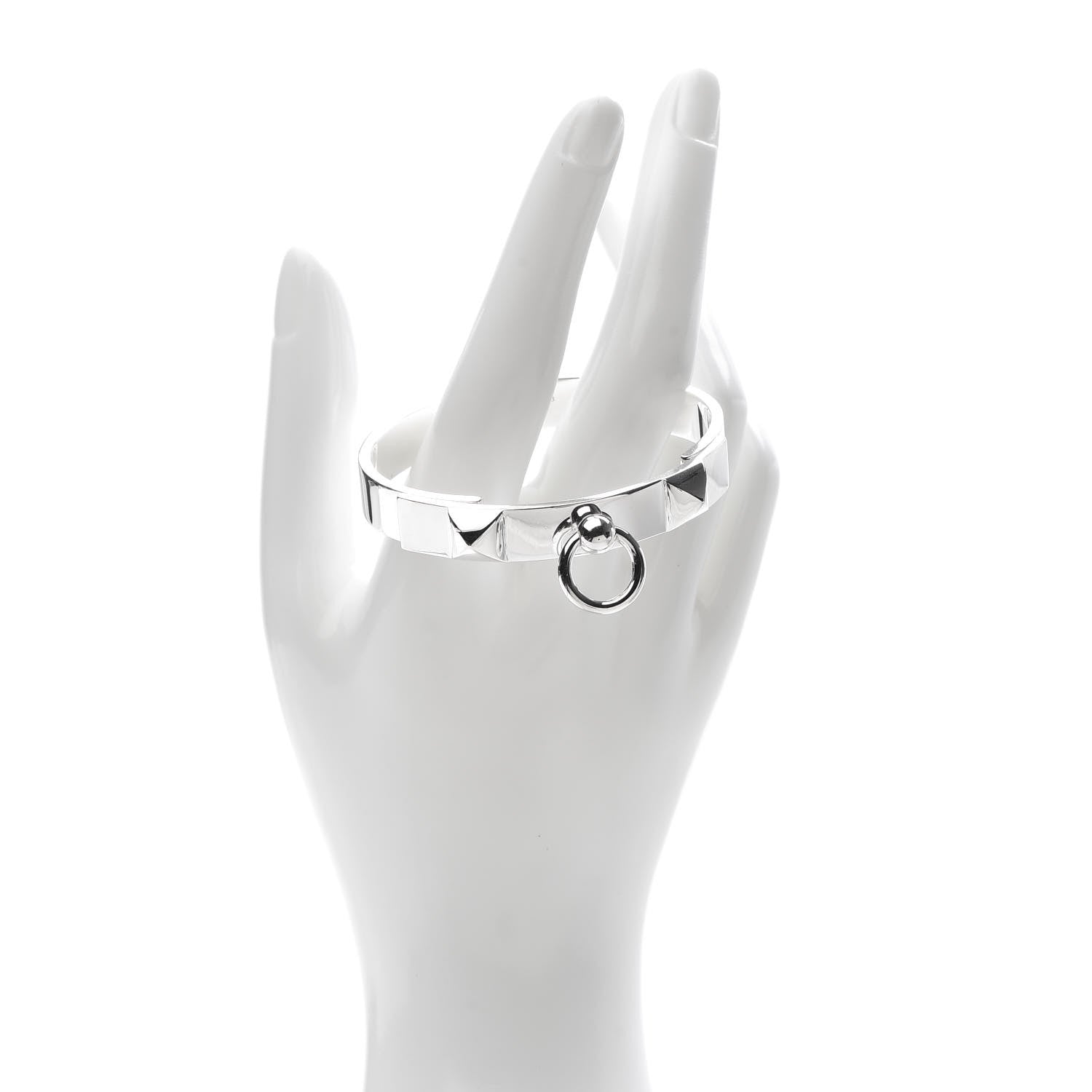 Hermes Sterling Silver PM Collier De Chien Bracelet ST 2 of 5