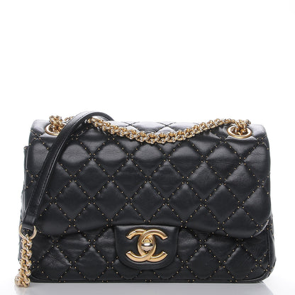 Chanel Lambskin Quilted Mini Studded Flap Black 1 of 8
