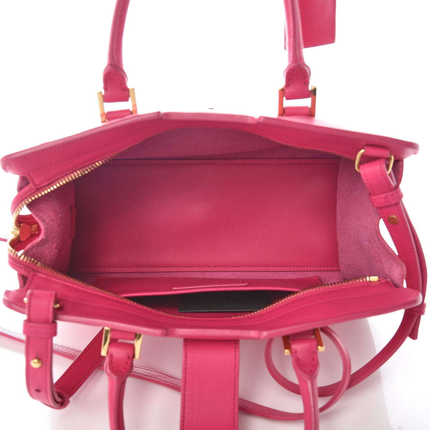 Calfskin Monogram Baby Cabas Fuchsia