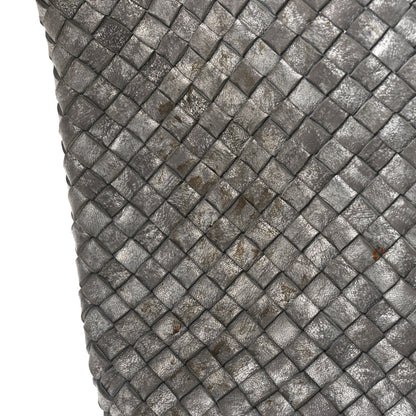 Bottega Veneta Metallic Nappa Intrecciato Medium Moon Cabat Silver 10 of 11