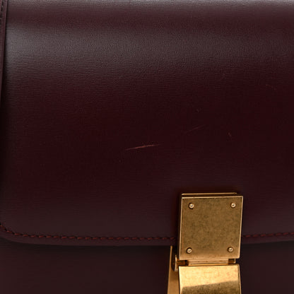 Celine Box Calfskin Small Classic Box Flap Bag Burgundy 9 of 9