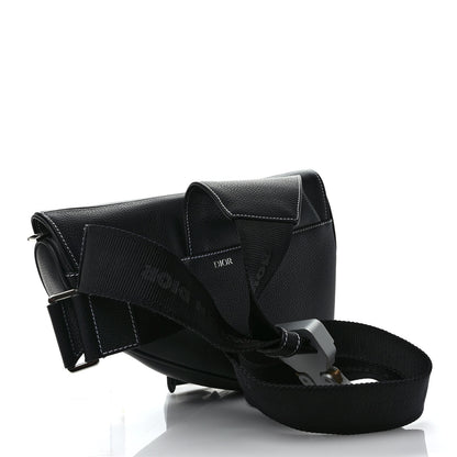 Christian Dior Calfskin Mens Saddle Bag Black 3 of 8