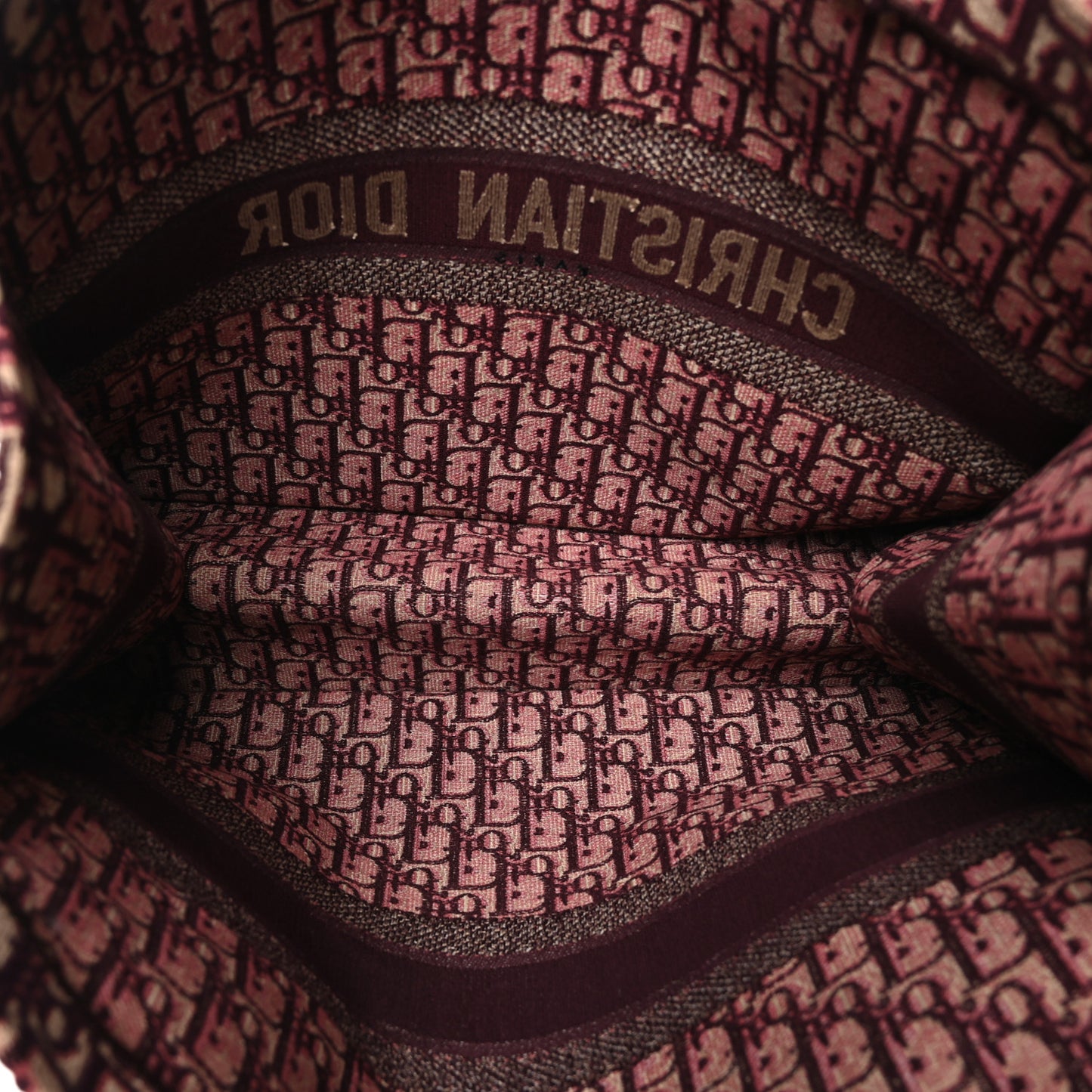 Oblique Large Book Tote Burgundy Multicolor