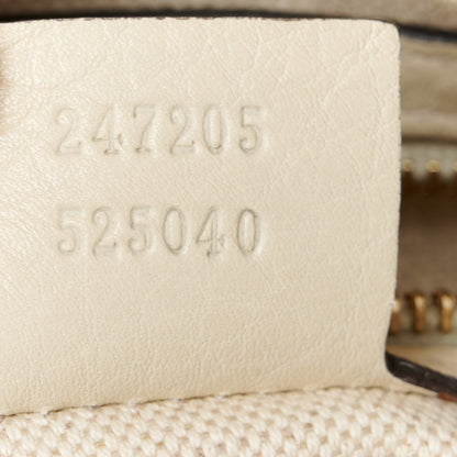 Gucci Calfskin Vintage Web Medium Boston Mystic White 8 of 14