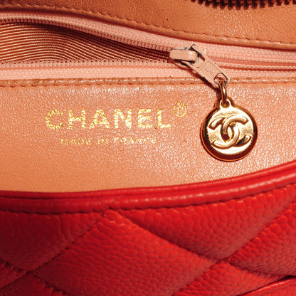 Chanel Caviar Medallion CC Tote Orange 5 of 7