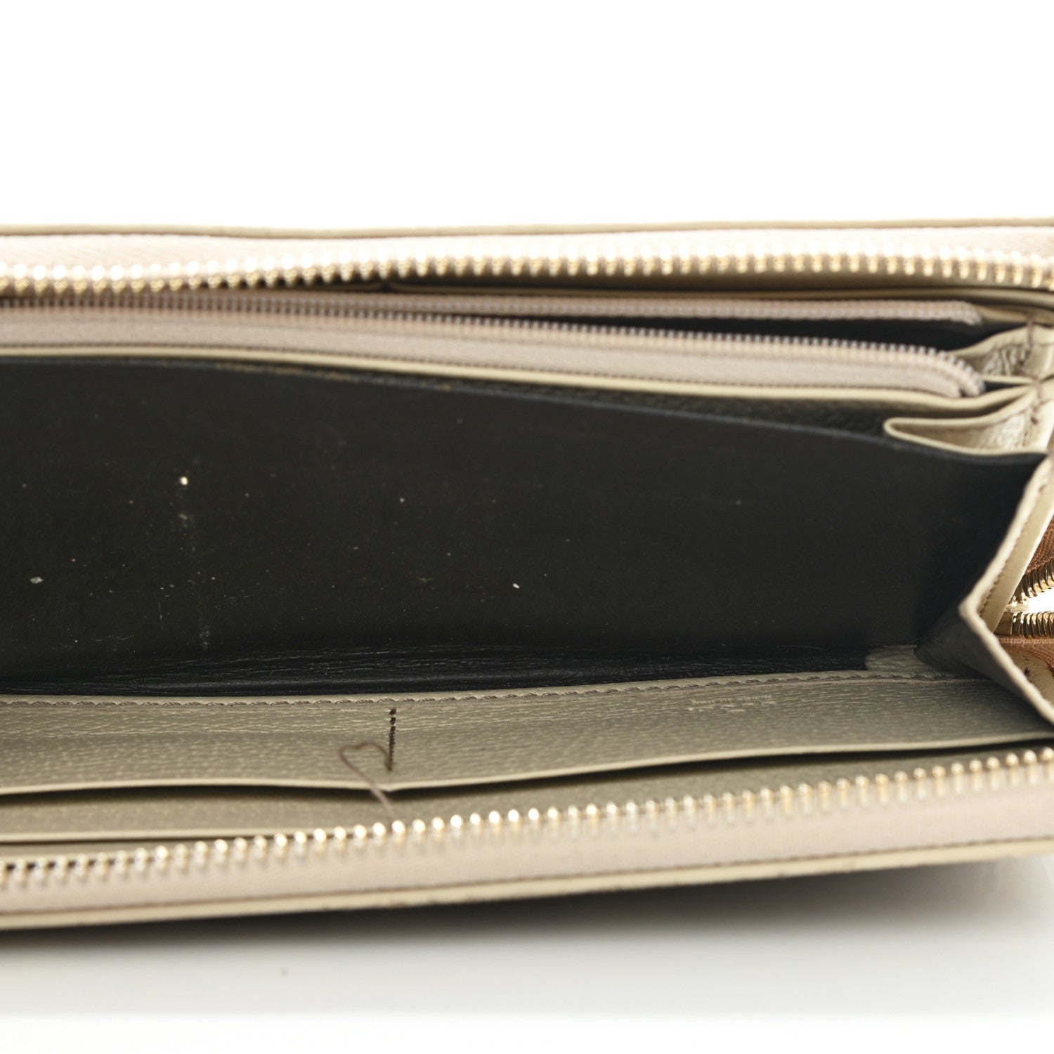 Gucci Monogram Metal Bar Zip Around Wallet Beige Ebony Off White 7 of 12