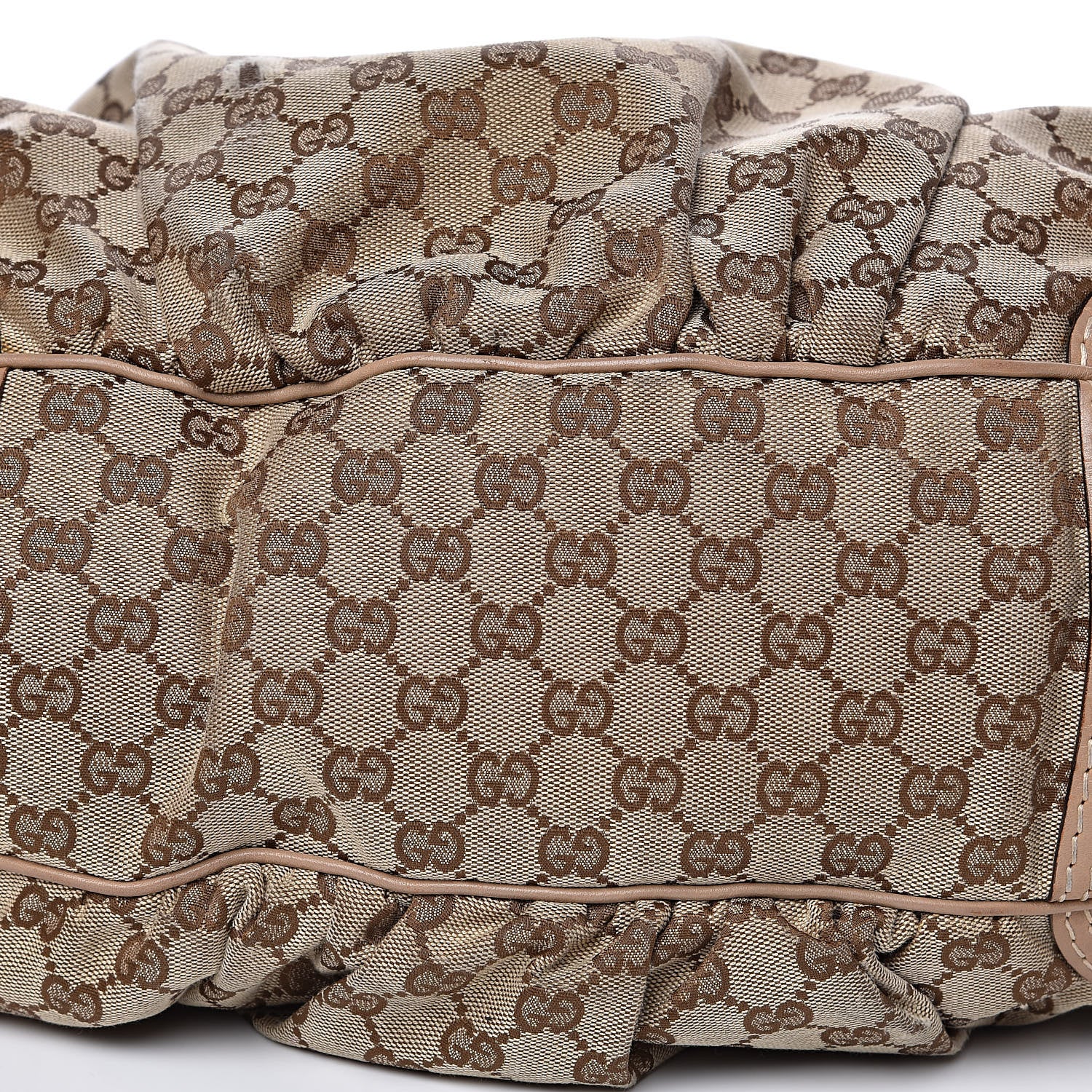 Gucci Monogram Large Jockey Hobo Beige 9 of 16