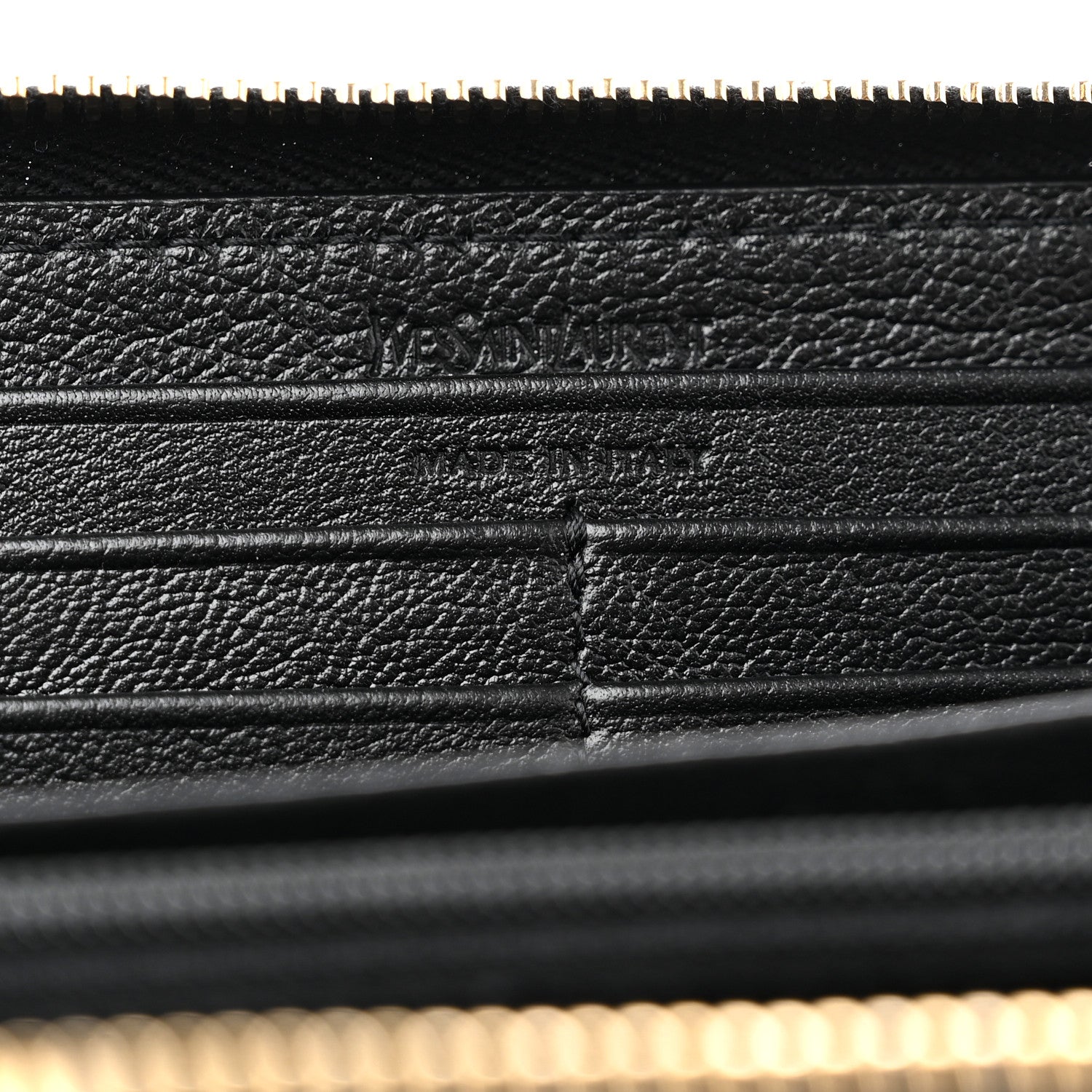 Saint Laurent Chevre Belle De Jour Zip Around Wallet Black 6 of 6