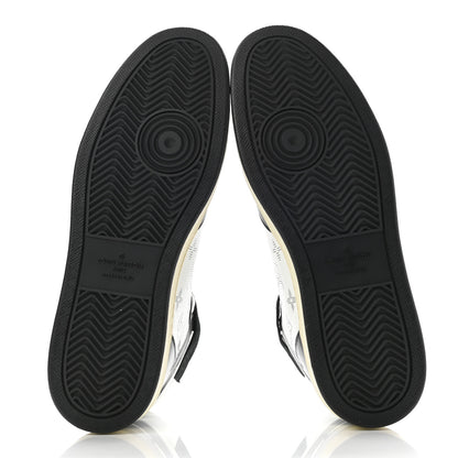 Louis Vuitton Calfskin Monogram Mens Rivoli High Top Sneakers 9 Black 5 of 8