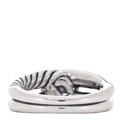 David Yurman Sterling Silver 18K Yellow Gold Single Loop Labyrinth Ring 52 6 3 of 5
