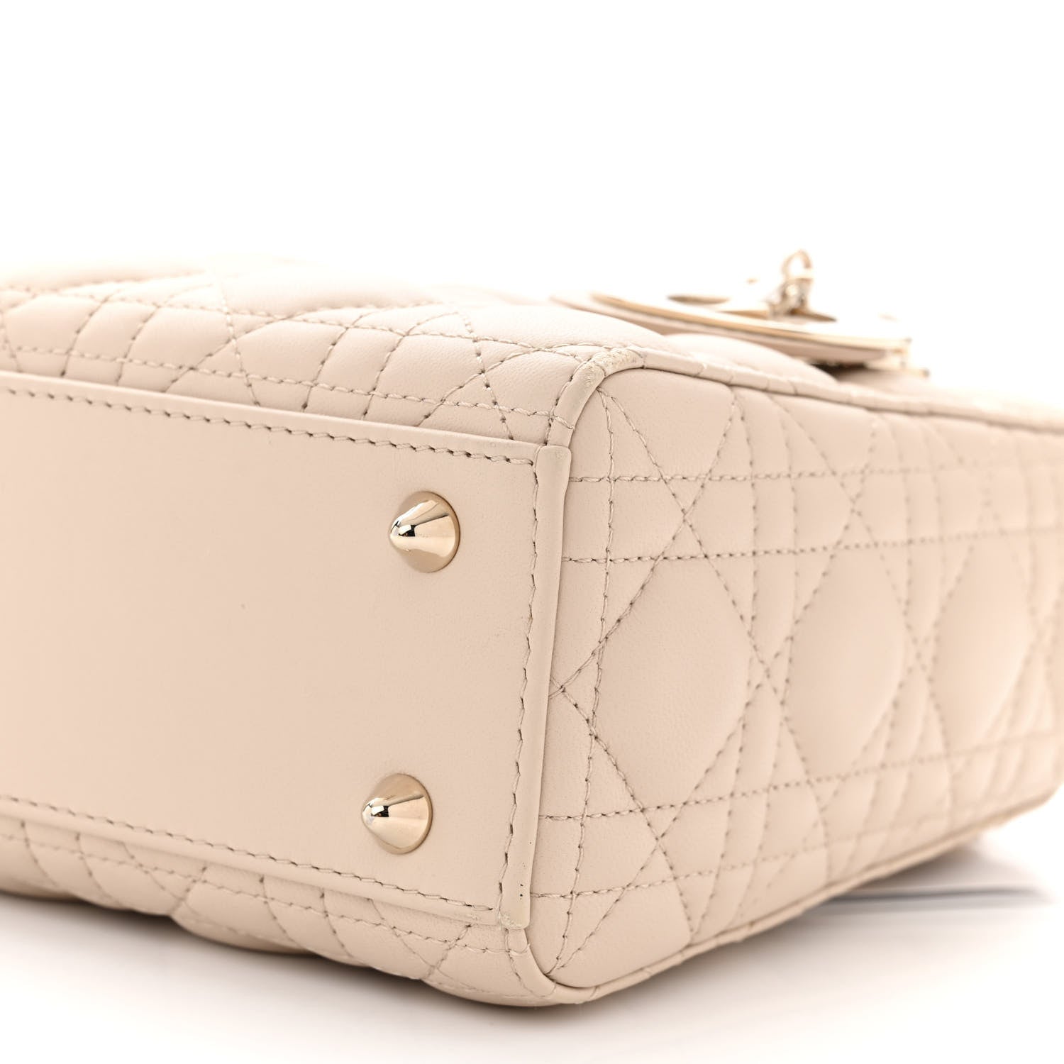 Christian Dior Lambskin Cannage Small My ABCDior Lady Dior Beige 10 of 12