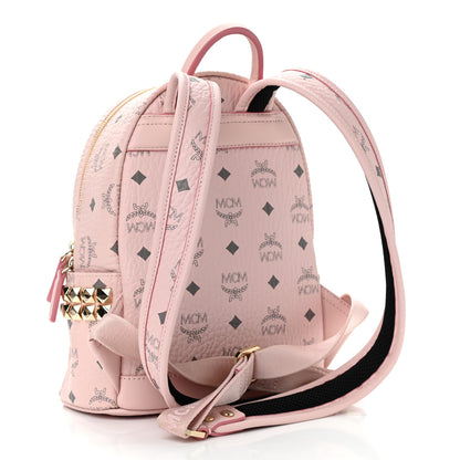 MCM Visetos Side Stud Mini Stark Backpack Pink 4 of 10