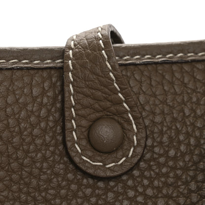Hermes Taurillon Clemence Amazone Evelyne TPM Etoupe Bleu Indigo 11 of 14