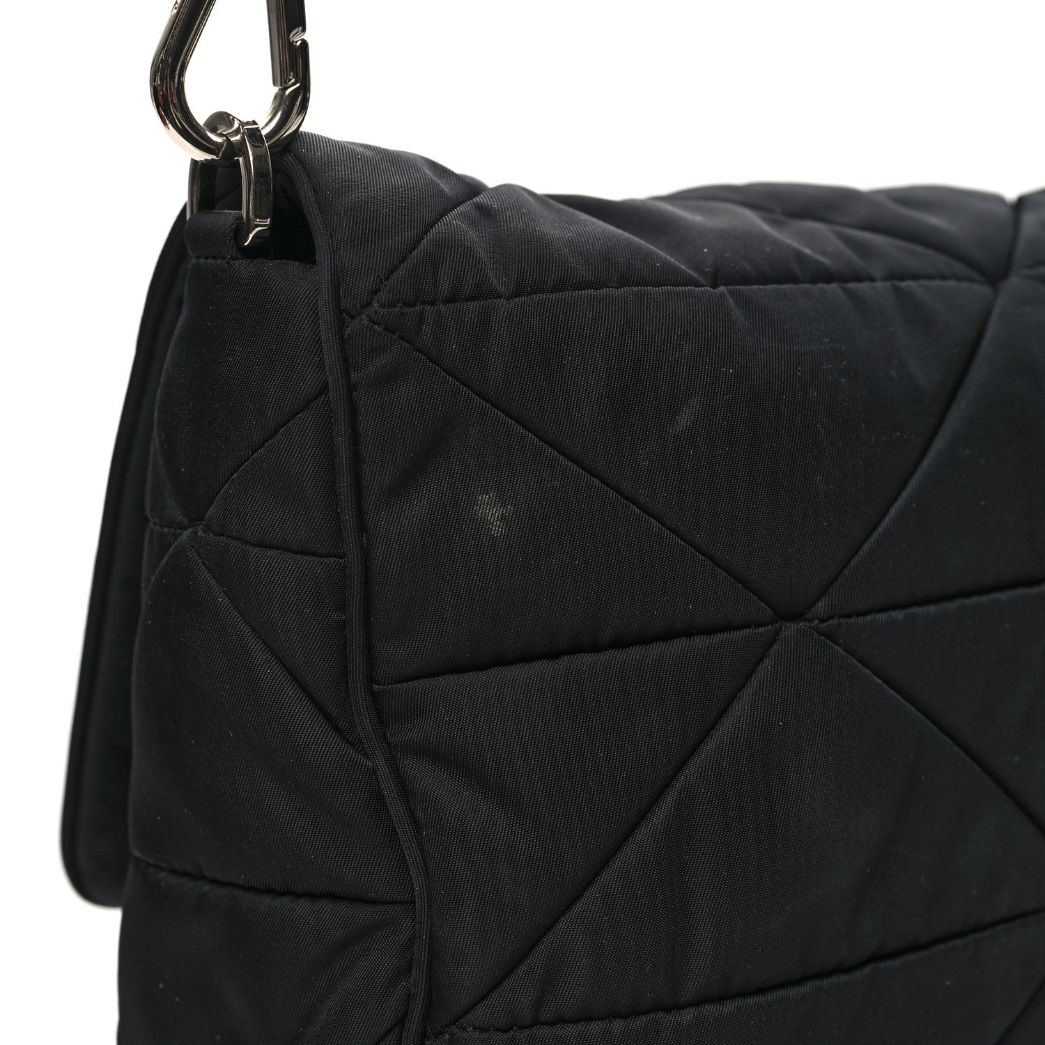 Prada Re-Nylon Quilted Padded Flap Shoulder Bag Black 12 of 12