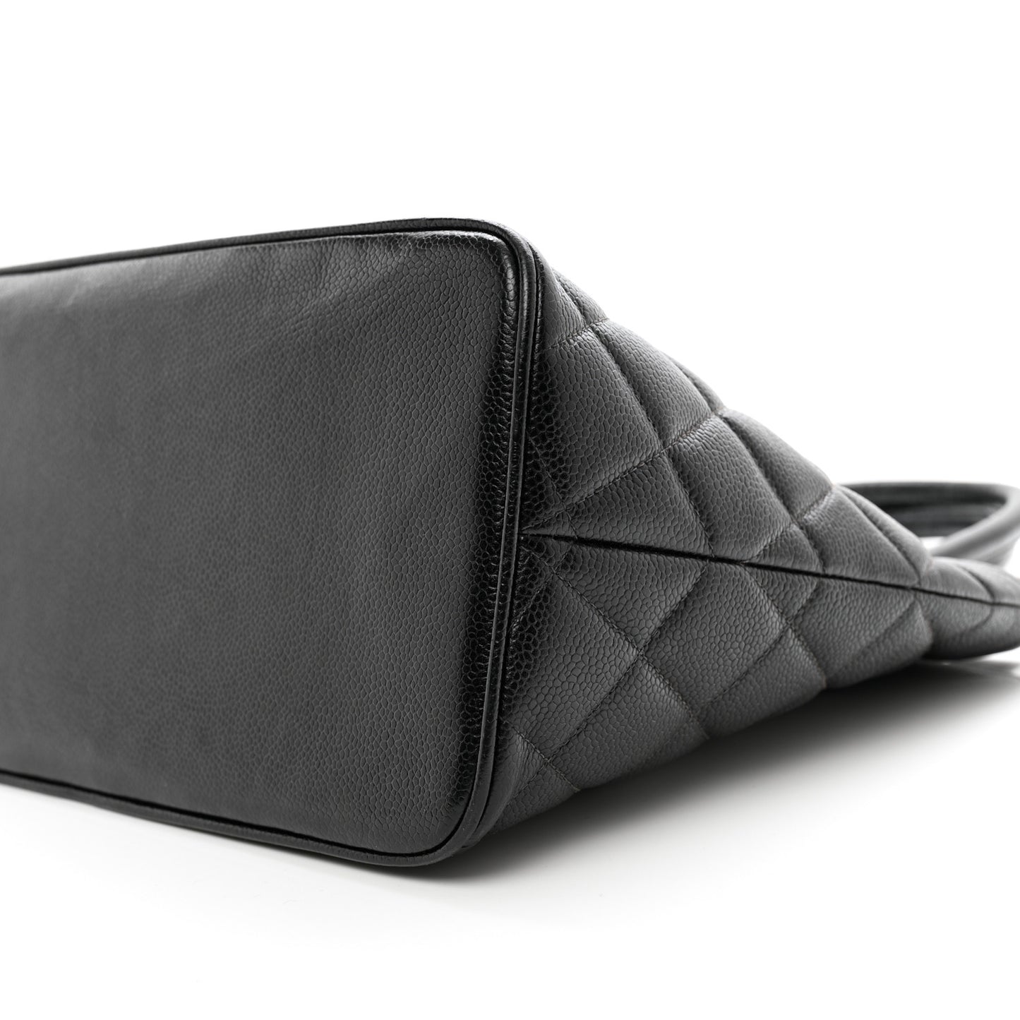 Caviar Quilted Medallion Tote Black