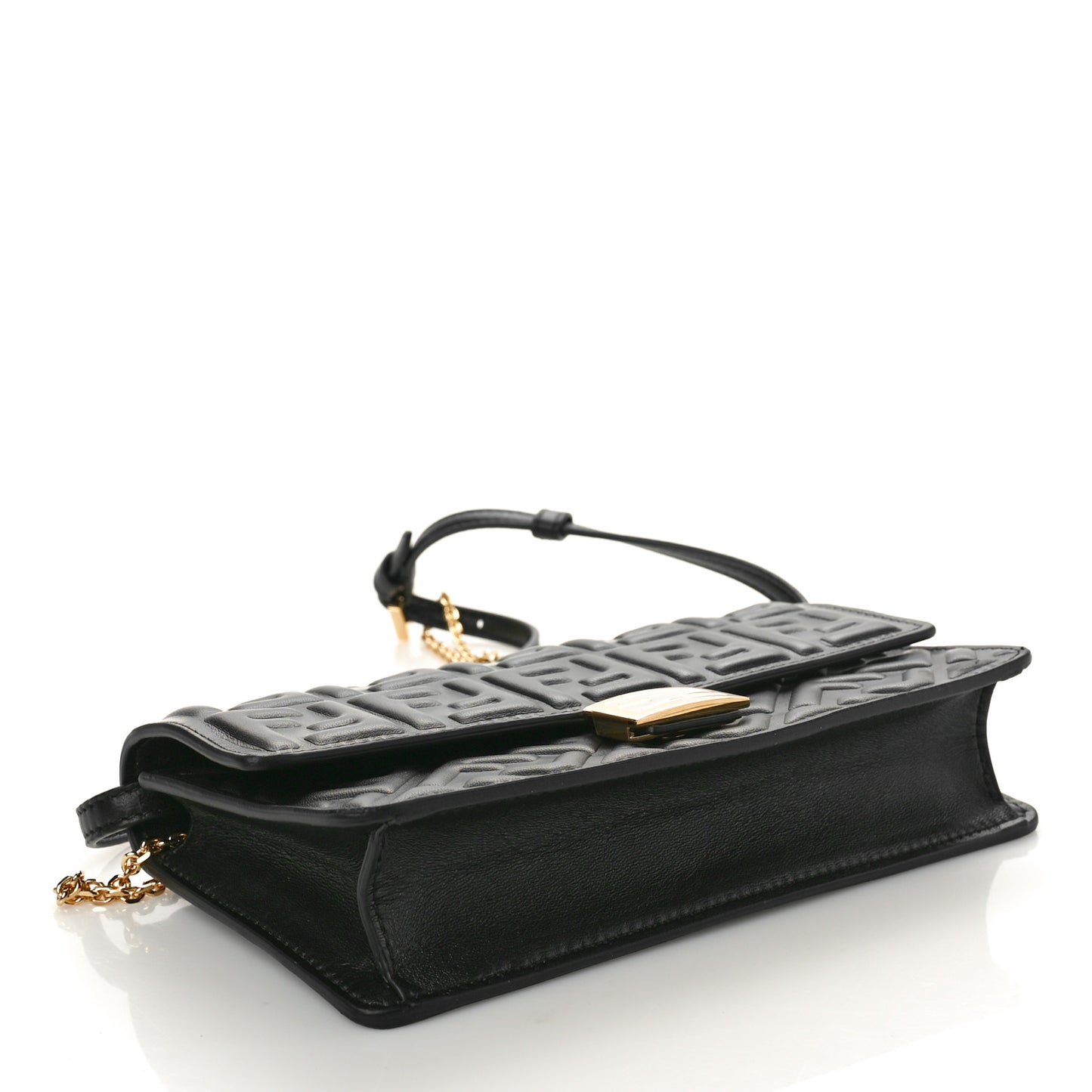 Nappa Matisse FF Embossed Wallet On Chain Black