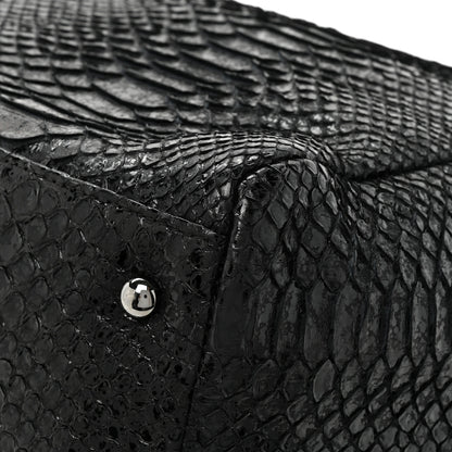 Chanel Snakeskin Accordion Tote Black 13 of 15