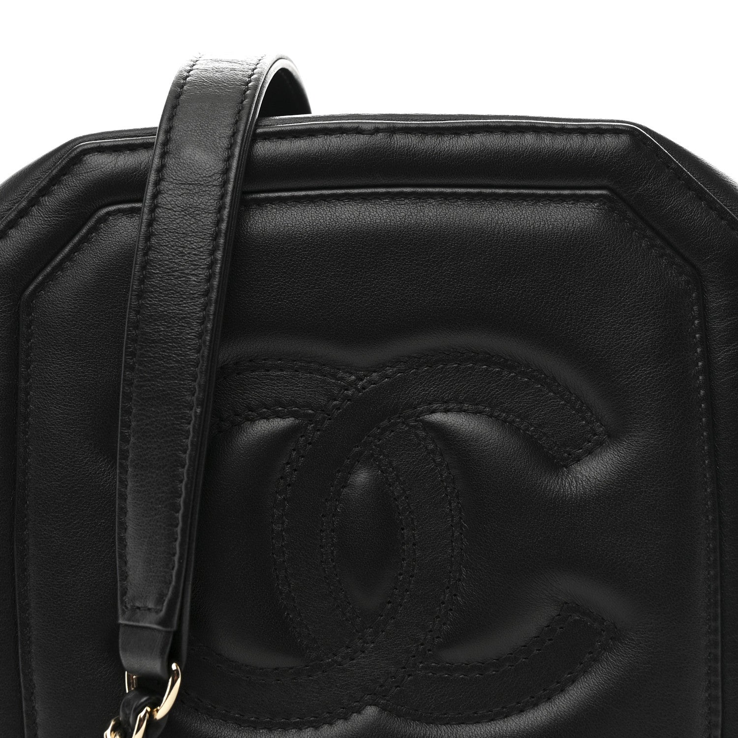 Chanel Calfskin CC Clock Camera Case Black 8 of 10