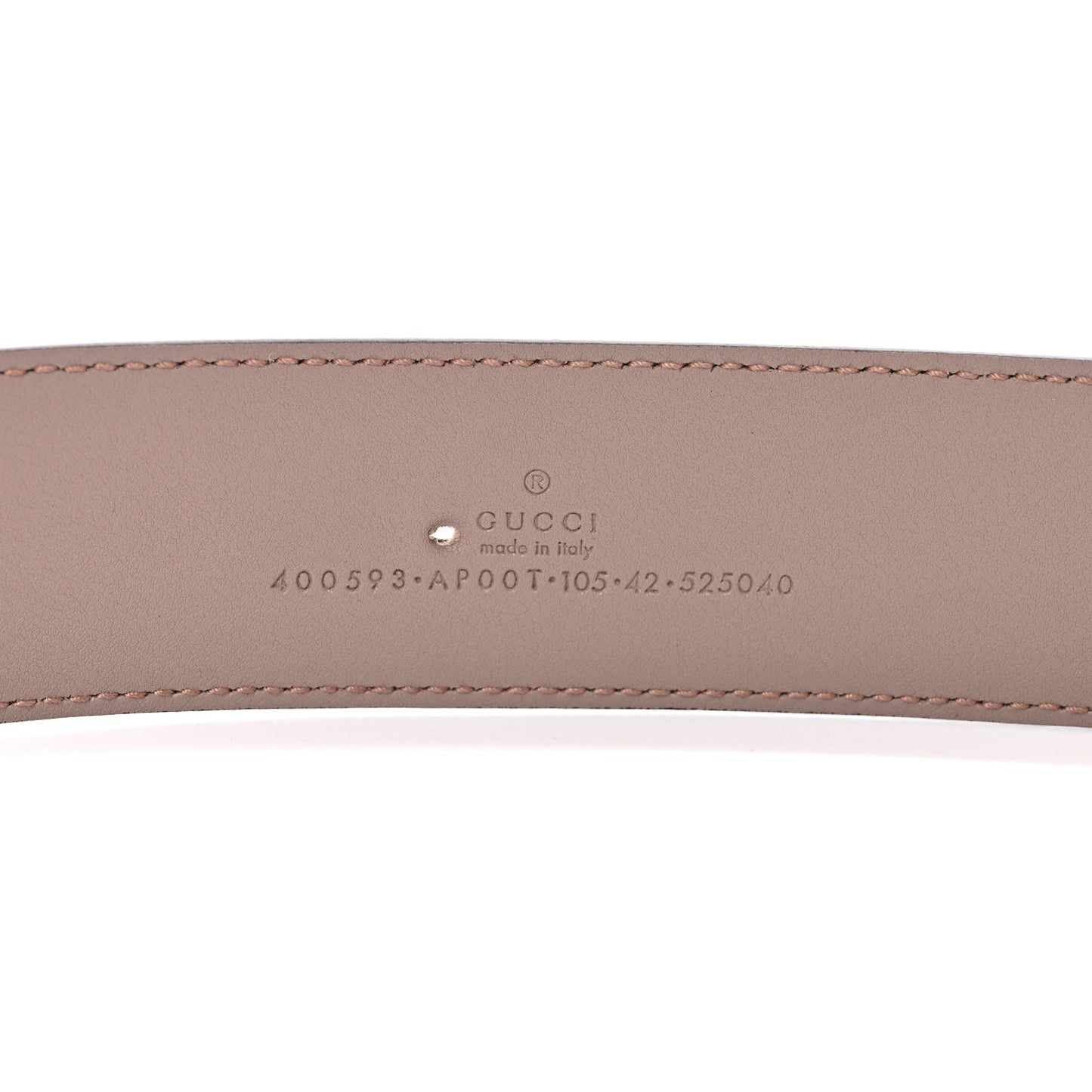 Calfskin Double G 40mm Belt 105 42 Porcelain Rose
