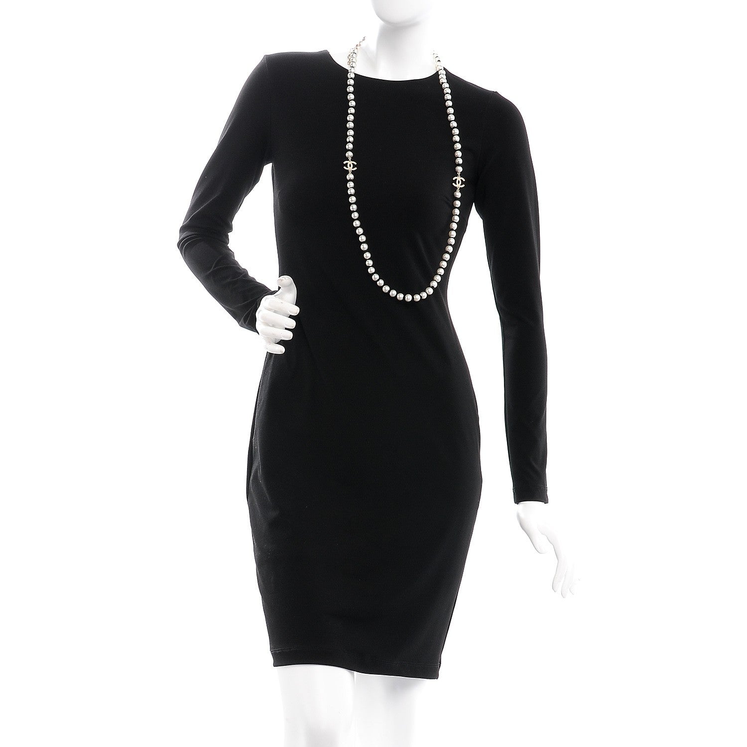 Chanel Pearl CC Long Necklace Gold 2 of 8
