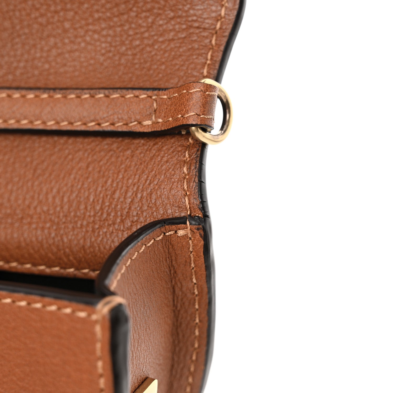 Chloe Calfskin Small Nile Bracelet Minaudiere Bag Caramel 11 of 12