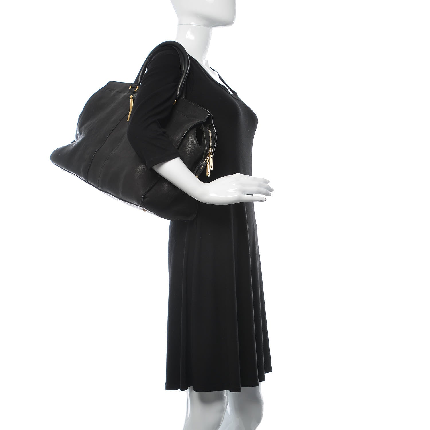 Saint Laurent Sheepskin Large Cabas ChYc Black 2 of 7