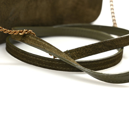 Saint Laurent Suede Monogram Phone Holder Crossbody Loden Green 14 of 14