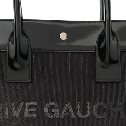 Saint Laurent Mesh Patent Rive Gauche Tote Black 7 of 11