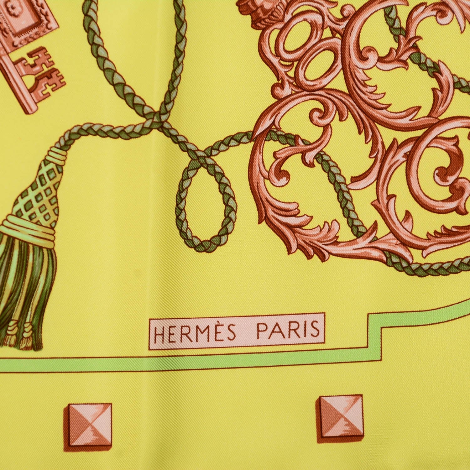 Hermes Silk Les Cles Scarf 90 3 of 5