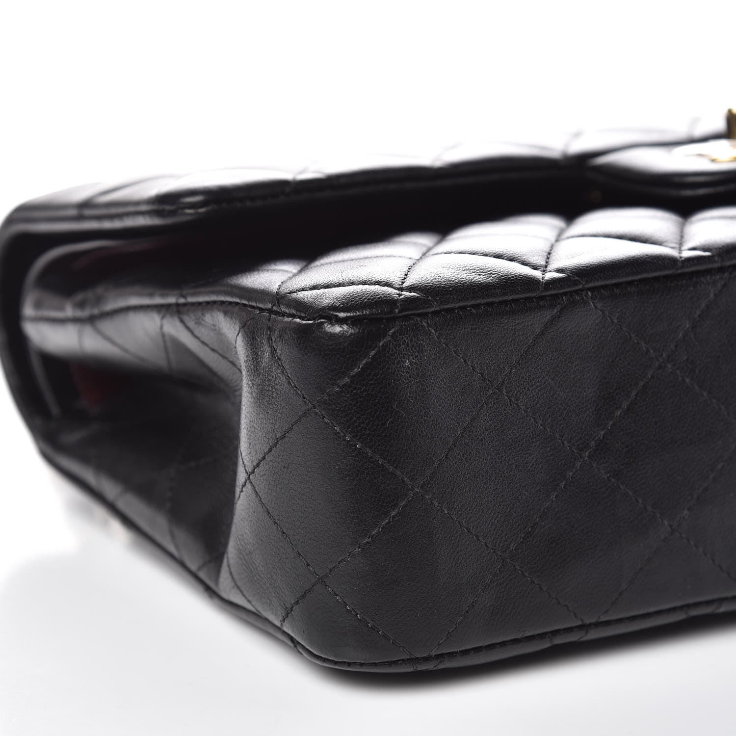 Chanel Lambskin Quilted Medium Double Flap Black 8 of 10