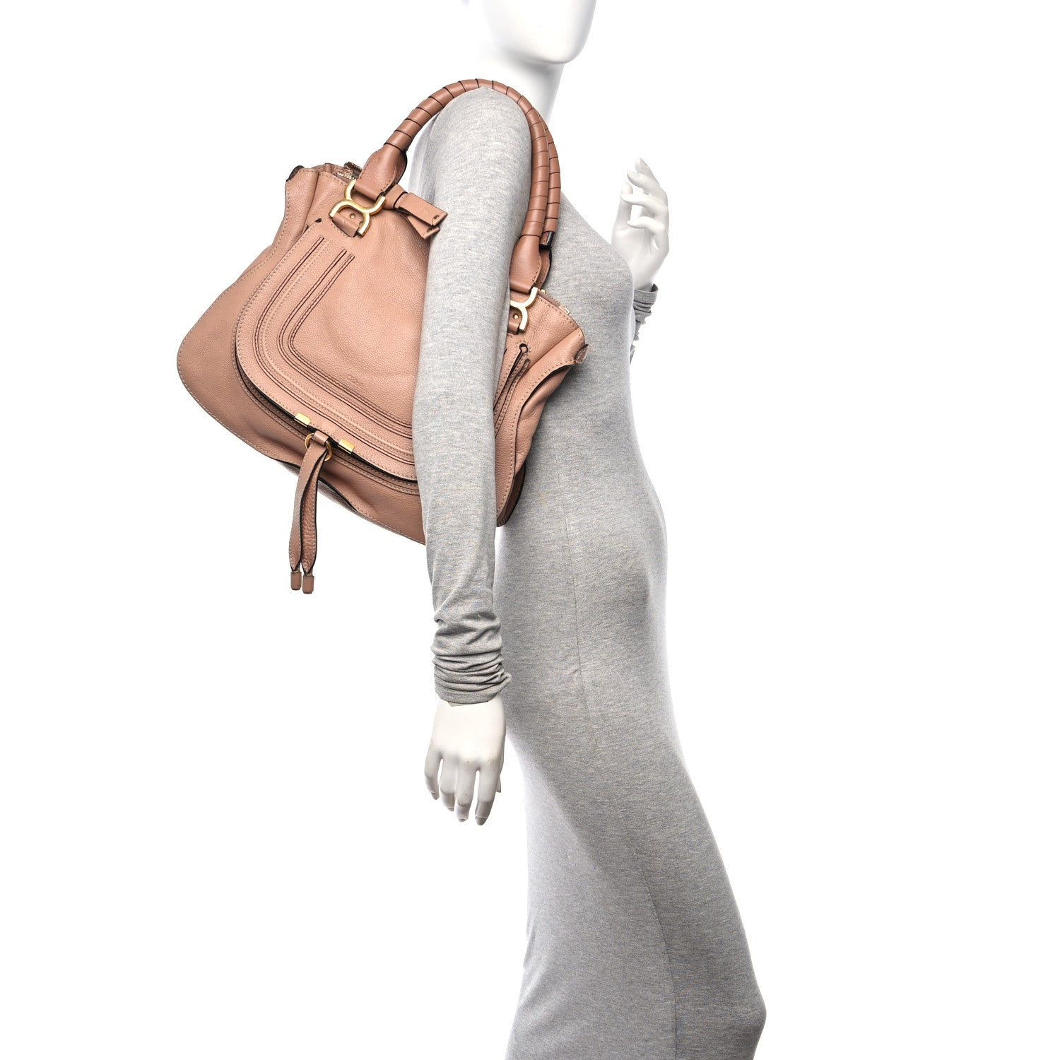 Chloe Calfskin Medium Marcie Satchel Blush Nude 2 of 10