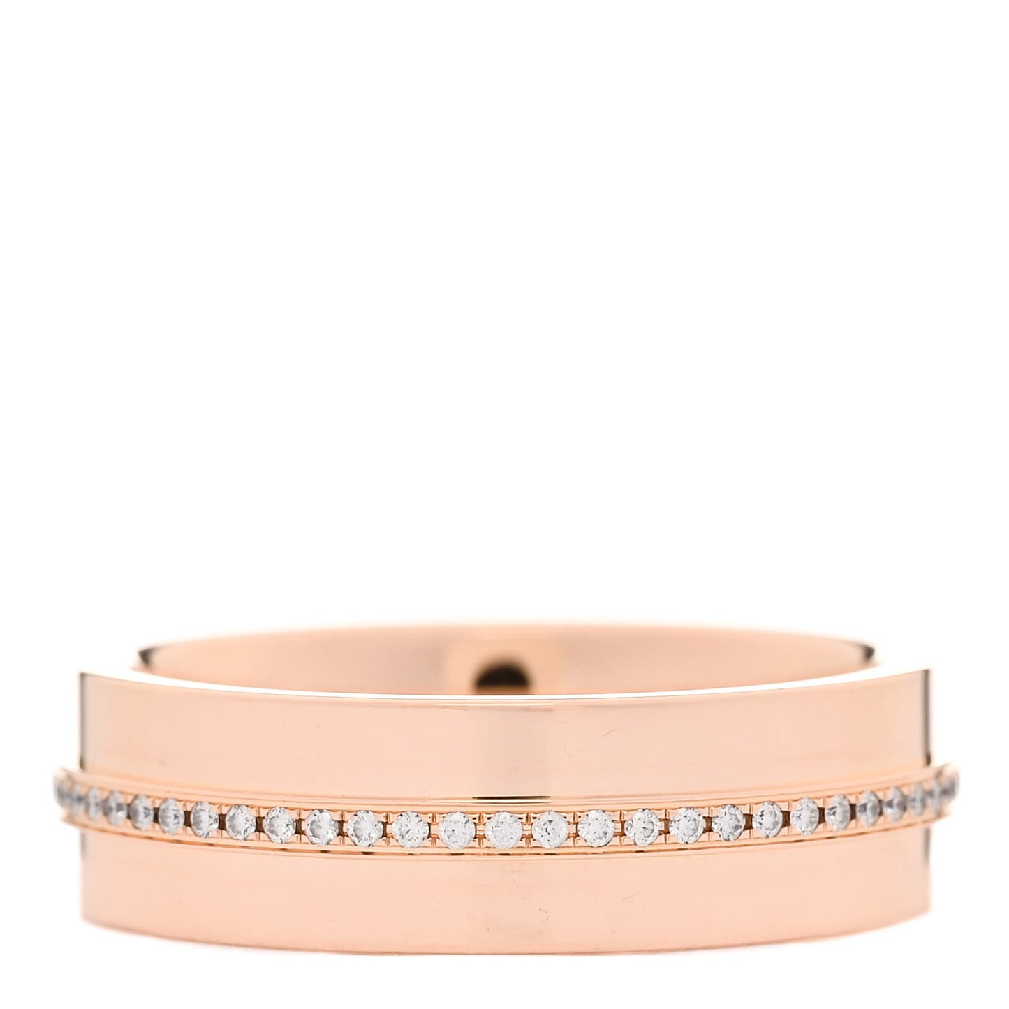 18K Rose Gold Diamond Wide T Two Ring 50 5.5