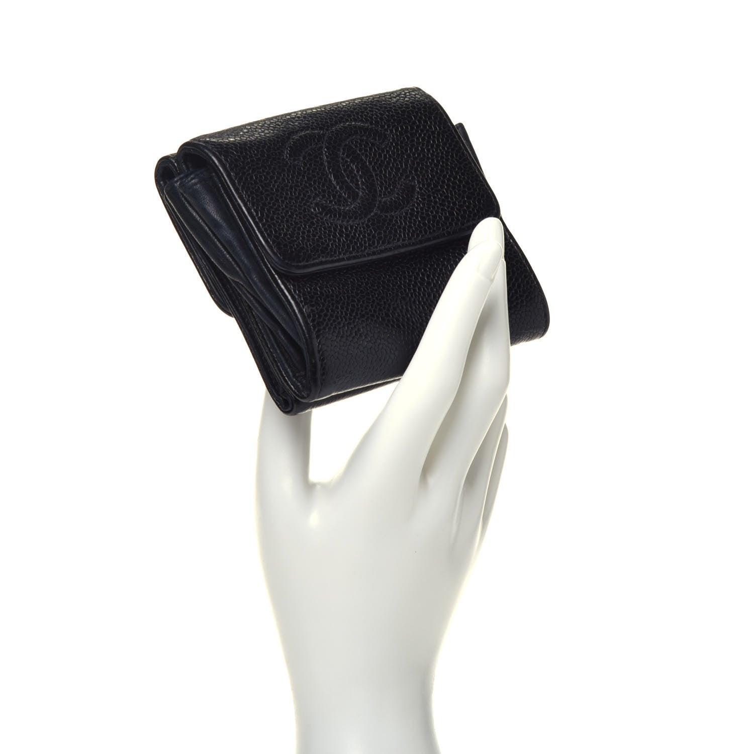 Chanel Caviar Timeless CC Compact Flap Wallet Black 2 of 8