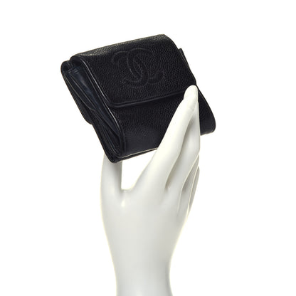 Chanel Caviar Timeless CC Compact Flap Wallet Black 2 of 8